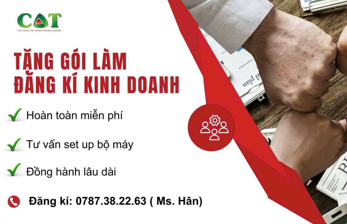 TẶNG GÓI LÀM ĐĂNG KÍ KINH DOANH